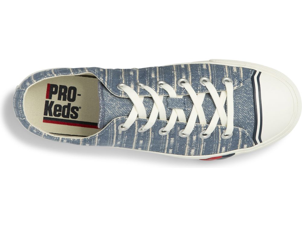 Pánské Tenisky Keds Royal Lo Woven Stripe Indigo | CZ-02462