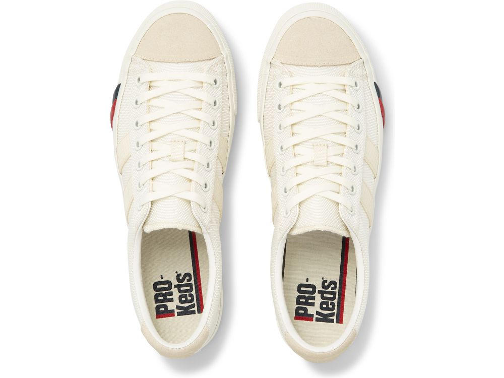 Pánské Tenisky Keds Royal Plus Lo Ballistic Nylon Krém | CZ-02685